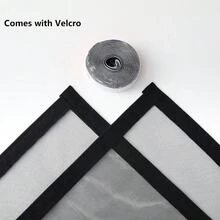 1片黑色自粘防蚊网，家用DIY窗帘纱窗 - 黑色 - 查看 7