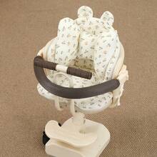 Đệm và gối cho ghế ô tô trẻ em, đệm vải muslin dày ấm áp hình đám mây hoạt hình, đệm ghế chống trượt mềm mại cho trẻ sơ sinh có dây buộc - Nhiều màu - Xem 8