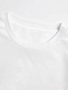 Men's Casual Commuter Cat & Mouse Bubble Letter Print Crew Neck Long Sleeve Sweatshirt, Spring/Autumn - White - View 3