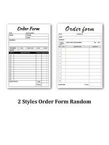 Thank You Receipt Books, White & Yellow Two-Part Carbonless Receipt Pad, Small Business Invoice Book, Order Book Receipt Books Invoice Book For Business,School Supplies,Back To School - Multicolor - View 9