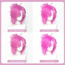 YEWELL 玫瑰红角色扮演头饰日常系列 Cosplay头饰系列 多风格诠释卡通动漫 适合私人派对 日常角色扮演 万圣节 坂本日常 - 玫紅色 - 查看 6