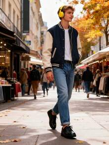 Men's Solid Color Casual Daily Wear Sports Sneakers - Black - View 5