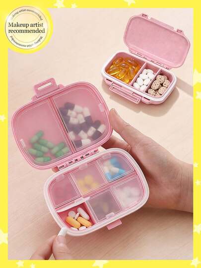 8/3 Compartimentos Estuche de Viaje Portátil para Pastillas, Caja de Almacenamiento de Medicina Diaria Impermeable y a Prueba de Aire, Organizador de Vitaminas Reutilizable Unisex Adecuado para Bolsillo, Bolso, Hogar, Viaje, Exterior, Oficina, Vuelta al Colegio