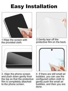 1片螢幕保護貼，適用機型：Galaxy A03/A04/A04S/A04E/A05/A05S/A13/A14/A15/A16/A17/A23/A24/A25/A26/A34/A35/A36/A54/A55/A56/S23 FE/S24 FE/S25 FE，手機配件，防水防震防摔防指紋全螢幕覆蓋 - 無色 - 查看 7