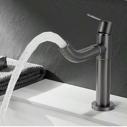 Modern Stainless Steel Bathroom Faucet - Hot & Cold Dual Water, Water-Saving Splash-Proof Design, Stylish Finish, Durable Bathroom Sink Fixture Accessory