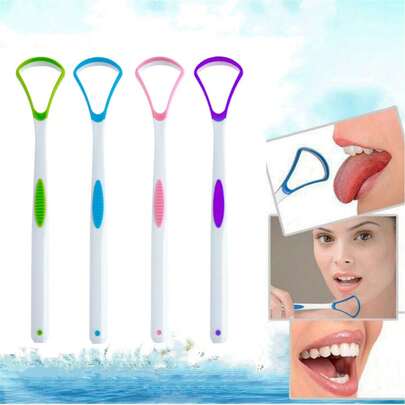 1/2/4PCS Tongue Scraper, 100% Fresher Tongue Tools, Healthy Oral Hygiene Brushes, Sweeper Sets, Bad Breath Cure Tools