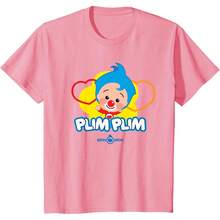 Plim Plim - Official Logo Design T-Shirt All Seasons,220g Pure Cotton Single-Sided Printed Crew Neck Short-Sleeved T-Shirt,Unisex Top,Base Layer - 顏色9 - 查看 1