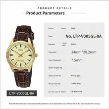 Casio Women's Quartz Watch, Ultra-Thin Minimalist Design, Genuine Leather Strap, Mineral Glass Mirror, Water Resistant Casual Dress Watch - one-size - View 8