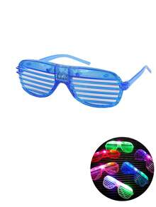 发光眼镜、LED时尚眼镜、荧光派对用品、闪光玩具眼镜、派对礼物、生日派对礼物、万圣节礼物 - 彩色 - 查看 6