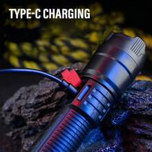 LiHangStar 1/2pcs Rechargeable LED Flashlight Set, Portable Flashlight With Zoom Adjustment And Battery Indicator, 3 Lighting Modes For Outdoor, Camping, Work And Emergency Use - Rechargeable Flashlight - View 9