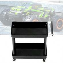 carrito organizadorOrganizadores de herramientas carro de herramientas Rendimiento duradero Fiable y práctico Fácil de montar para taller de garaje para accesorios RC - negro - Ver 8