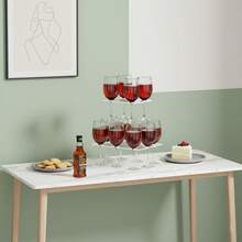 1pc Clear Acrylic Champagne Tower Display Stand, Cocktail Wine Glass Holder For Wedding, Party, Christmas, New Year & Anniversary - Clear - View 4