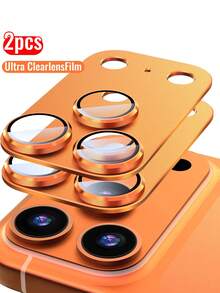 2 Stücke integrierter Linsenfilm kompatibel mit iPhone 17/17Pro/17Air/17Promax, kratzfest, verschleißfest, elegant, staubdicht, geeignet für täglichen Schutz, Büro, Zuhause, Linsenschutz, Handykameraabdeckung, wasserdicht, stoßfest, kratzfest - Blau - Übersicht 2
