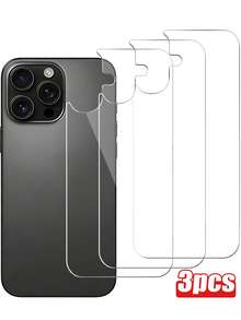 3片装 6.9 英寸钢化玻璃后盖屏幕保护膜 [9H 硬度] 高清钢化玻璃后盖，适用于 17 Pro Max、17 Pro、17 Air、16 Pro、16 Plus、15、15 Pro Max、15、15 Plus、15 Pro、14 Pro Max、13 Pro Max、12、11 Pro Max，防刮花，易于安装，后盖保护膜 - 無色 - 查看 27