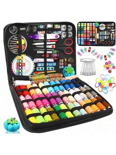 1set Sewing Kit With Sewing Supplies And Accessories(Multiple Specifications Optional), Sewing Kit For Adults,Emergency Repair And Travel Kits ,Portable Sewing Supplies Accessories Contains Thread, Needle, Scissors, Measure Tape, Dorm Room Essentials ,Gifts For Family, Friend Adults Beginner Kids Traveler Sewing Supplies