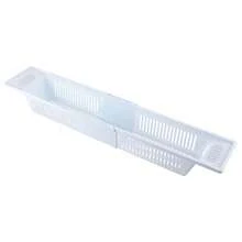 Bath Caddy 57-80cm Extendable Length Bath Tray Shower Gel Holder White - Default - View 8