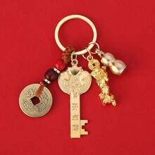 Feng Shui Keychain Set - Good Luck, Wealth, Health & Success Charms - Auspicious Chinese Amulets - Versatile Occasion Gift Pack - Multicolor - View 4