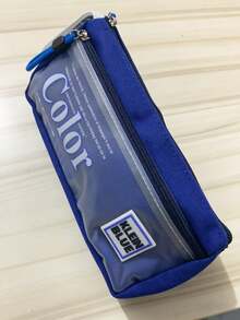 1pc High Capacity Pencil Case, Stylish Stationery Box Pencil Box - Multicolor - View 6