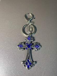 1件装女士时尚水钻十字架吊坠钥匙扣，汽车饰品，包包挂饰，哥特/Y2K风格 - 彩色 - 查看 5