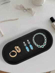 2/Pcs Bathroom Vanity Tray, Kitchen Sink Tray, Silicone Toilet Tank Tray, Bathroom Countertop Organizer Tray For Jewelry/Perfume/Soap Dispenser/Hand Towel - Multicolor - View 8