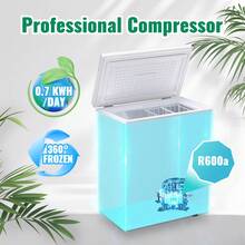 WANAI 4.0 Cubic Feet Capacity Refrigerator, Equipped With Temperature Display Function, Compact Mini Freezer With 2 Detachable Baskets, Suitable For Any Location,White - 美規B型插(110-127V) - 查看 9
