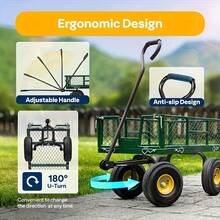 1pc Carro de Jardín Plegable con Capacidad de 249.48KG - Plataforma Metálica para Todo Terreno con Ruedas, Marco de Acero Recubierto en Polvo y Detalles Amarillos, Ideal para Jardinaje, Trabajo en el Patio, Equipo de Jardinería, Ruedas Resistentes, Construcción Duradera, Profesional para Paisajistas - A - Ver 3