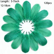 120 chiếc lông vũ nhân tạo số lượng lớn, sản phẩm thủ công mỹ nghệ, các dự án DIY bằng lông vũ, trang trí lông vũ cho quần áo, phụ kiện lông vũ trang trí nhà cửa, lông vũ làm bùa bắt giấc mơ, lễ hội, các loại lông vũ trang trí khác nhau, đạo cụ lông vũ cho các bữa tiệc, lông vũ nối tóc. - 120 chiếc màu xanh lá cây - Xem 6