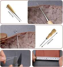 MORFEN Sewing Kit For Adults, 38 Pcs Heavy Duty Sewing Kit, Needle And Thread Kit With Hand Sewing Needles 8 Upholstery Thread, Upholstery Repair Kit For Carpet Canvas DIY Sewing Repair - ColorA - View 5
