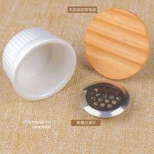 Nail Ceramic Pen Washing Cup Wide Mouth Mesh Cup Multi Functional With Lid Opening Pen Moisturizing Integrated Double Washing Ceramic Cup, Pen Holder, Storage Pen Stand, Nail Salon Tools - Apricot - View 8