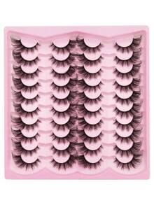 20 Pairs Of Thick, Curly False Eyelashes, Natural Look, Large Capacity Lash Box, Reusable, Soft And Fluffy Fake Lashes, Suitable For Beginners, Cat Eye Style, Suitable For Daily Dates, Outings And Parties - Cat Eye Lashes - View 6
