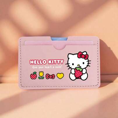 Sanrio Hello Kitty Pattern Print Multifunctional Travel Card Case Unisex ID Card Holder For Bank Cards And Driving Licenses Compact And Simple Minimalist Casual Card Holder For Everyday Use For Women Money Wallet Mini Wallet Purse Wallet Small Wallet Card Wallet Cat Fairycore