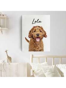 Custom Pet Dog Portrait Photo, Wall Art Poster Or Canvas Print - Multicolor - View 2