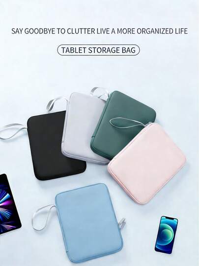 1-Piece Laptop Case Is Suitable For 10.9-12.9 Inch Tablets. It's A Scratch-Resistant, Color-Fixed Protective Case, A Travel Pouch With A Shoulder Strap, And A Tablet Case Bag. It Also Fits The Magic Keyboard And Features A Portable, Drop-Proof Design With Independent Compartments And A Large Storage Capacity. It Can Hold Tablets, Tech Accessories, And Is A Scratch-Resistant Protective Case.