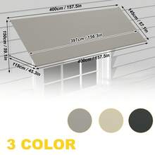 Retractable Awning With Articulated Arms, Balcony Awning, Retractable Awning, Balcony Awning, Sun Protection, Weather Resistant, Provides Shade, Retractable For Windows, Balcony, UV Resistant - Gray - View 16