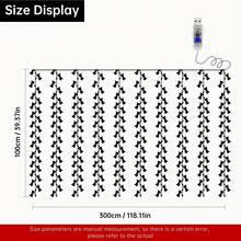 1PC, Fairy Lights LED Ivy USB Powered 100 LEDs 8 Lighting Modes, Artificial Leaf Vine Wall Decor, 3X1m/9.84x3.28ft, Garden Yard Lights For Christmas, Wedding, Patio, Bedroom, Party, Holiday Decoration Indoor Outdoor (Without Battery) - Warm White - View 11