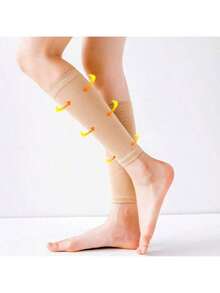 1 Pair 20-30mmHg Compression Leg Sleeves, Unisex Calf Compression Socks - Multicolor - View 9