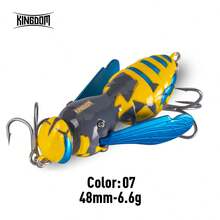 KINGDOM 1pc Wasp Crawl Bait 4.2g 40mm 6.6g 48mm Floating Fishing Lure, Bionic Design, Hard Bait For Bass, Pike, Trout, During Noise Attract Fish, Easy To Create Big Water Splash, Floating Lure For Freshwater & Saltwater Fishing - Multicolor - View 9