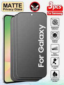 ZYONS [3-Pack] Matte AG Anti-Spy Screen Protector, Compatible With Samsung Galaxy A56/A55/A54/A53/A52/A36/A35/A34/A33/A32/A26/A25/A24/A23/A22/A16/A15/A14/A13/A12/A06/A05/A04/A03/A02/A71/A72/A73/S25 Ultra/S24FE/S23/S22/M05/F05 Series, Anti-Glare, Anti-Spy, Anti-Peeping, Easy To Install, Anti-Drop, Full Coverage, Smooth Touch, Anti-Fingerprint, Oil-Resistant, Compatible With Phone Cases - 3pcs - View 22
