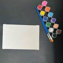 迷你画布绘画套装（7英寸 x 5英寸）包含画布、迷你画架、画笔、调色盘及其他美术用品，适合成人随时随地创作艺术作品。 - 套裝 - 查看 10