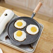 Living And Home 3-Hole Cast Iron Frying Pan,Kitchen Pot Pan For Stove - Black - View 9