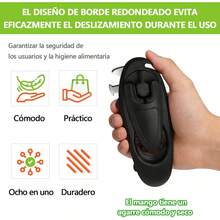 ¡RecomendadoOcho en Uno Abrelatas Manual, Multifuncional Abridor de Botellas, Magnético Diseño Ergonómico con Mango Giratorio de 360 ° , Aleación de Acero Inoxidablematerial ABS Antideslizante, Fácil de Almacenar¡Top de Temporada - 1 - Ver 5