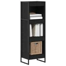 vidaXL Bücherregal Schwarz Eichen-Optik 80 x 30 x 155 cm Holzwerkstoff - Schwarz - Übersicht 3