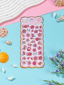3D Cherry Blossom Stickers - DIY Decoration For Smartphones, Computers, And Tablets - Vibrant Colors, Adhesive, Smooth Surfaces, Perfect For Paper And Glass, Cute Stickers, Computer Decoration, Vibrant Designs, Smooth Surfaces. Perfect For Stationery Lovers, Scrapbookers, And Anyone Who Enjoys Exchanging And Sharing. - Multicolor - View 4