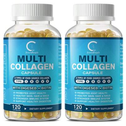 120 Count GPGP Greenpeople Multi Collagen Pills 5000mg - Daily Support For Hair, Skin, Nails & Joints