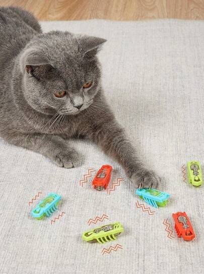 PETSIN 1pc Automatic Flapping Interactive Cat Toy (Random Color)