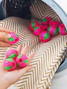 Reusable Lint Remover Balls, Anti- Nylon Laundry Balls, Lint Removal Tool, Washing Machine Cleaning Balls, For Removing Pet Hair And Fuzz In Washing Machine (Red And Green) - Upgraded - View 11