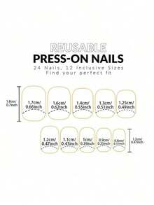 Press On Nails Short Nail, Removable Nail Art With Floral & Striped Patterns, Elegant & Fashion Fairy Nails, Nails Press On, & New Year Nails, Holiday, Party And Fall & Winter Daily Nail Supplies, Decoration, Holiday, Party - Cà phê nâu - Xem 8