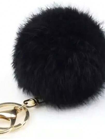 Z.W BIJUX -  Chaveiro Pompom Pélucia Diversas Cores(8 CM)