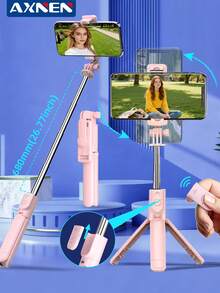 AXNEN 680mm/26.77" Portable Selfie Stick With Wireless Remote, Phone Tripod & Extendable Stand. Compatible With IPhone & Android For Photography, Live Streaming, Christmas, Halloween & Holiday Recording. - Multicolor - View 11