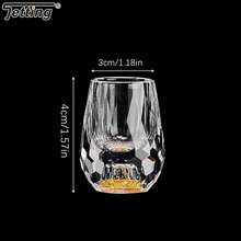 Copa de cristal de lujo para Sake Shochu, copa deé de doble fondo, lámina dorada, regalos de alta gama, licor duro UEVJ - verde - Ver 8